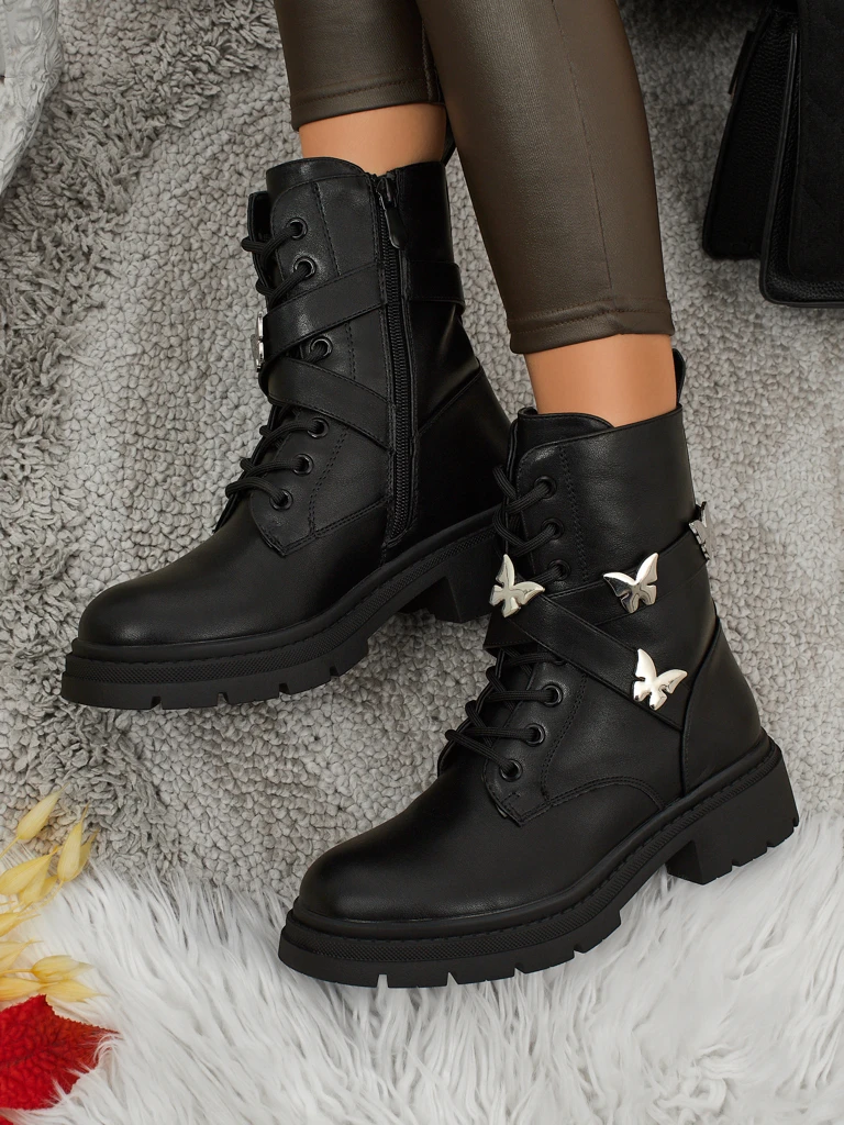 Ženski delavski škornji z okraski Motill