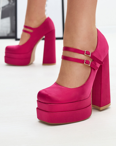 Fuchsiová Dámske lodičky na vysokom podpätku Elika - Obuv