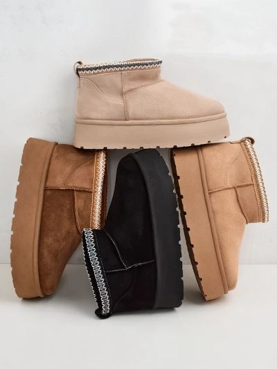 Royalfashion Dámske krátke topánky a'la snow boots Xoalla