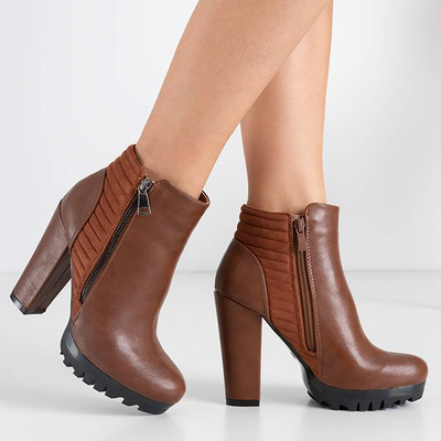 Dámske členkové topánky s ozdobným ťavým zipsom Santiago - Obuv