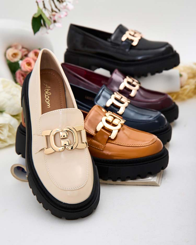 Royalfashion Dámske lakované mokasíny Bevevra