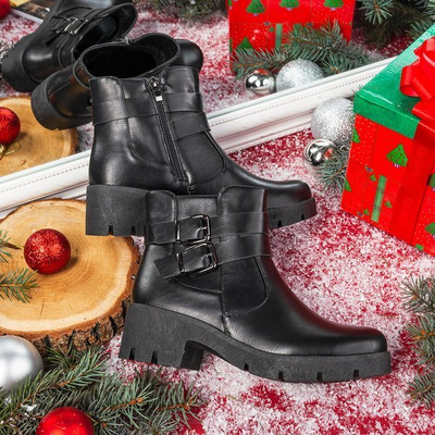 Čierne ploché členkové topánky Deb - Obuv