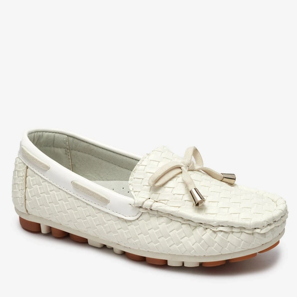 Biele detské mokasíny Dannad- Obuv