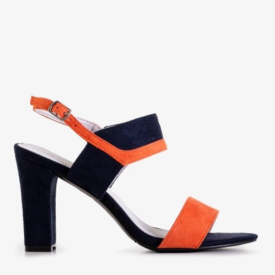 OUTLET Dámske sandále námorníckej modrej a oranžovej farby od značky Tiffan - Footwear
