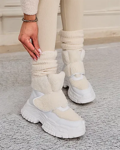 Royalfashion Dámske snehové topánky s ovčou kožušinou Segulla