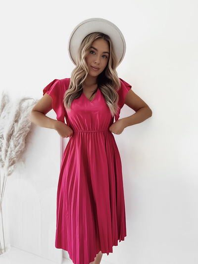 Royalfashion Dámske plisované midi šaty