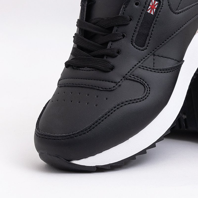 Čierna dámska športová obuv s bielo-červenými vsadkami Sigom- Footwear