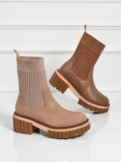 Ženski gležnarji s peto iz ekološkega usnja Ivy Storm