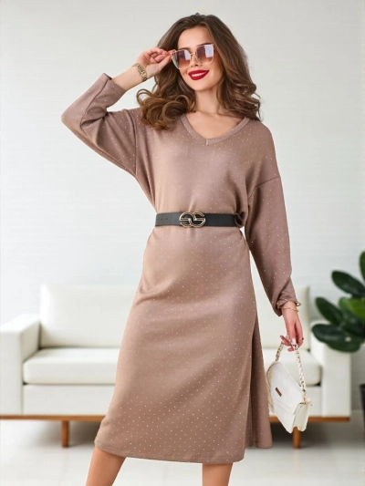 Royalfashion Dámske svetrové šaty