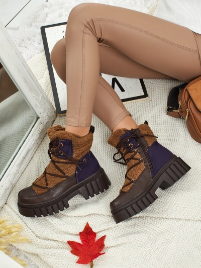 Ženski delavski škornji s krznom Cindora