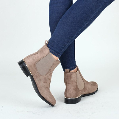 Sztyblety w kolorze khaki Lisa- Obuwie