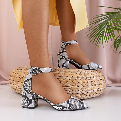 Dámske hadovité lodičky na stĺpe Lux - Obuv