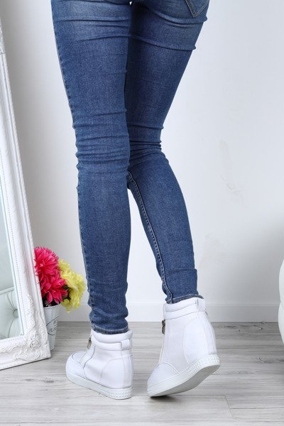 Biele klinové tenisky Velicienta - Obuv