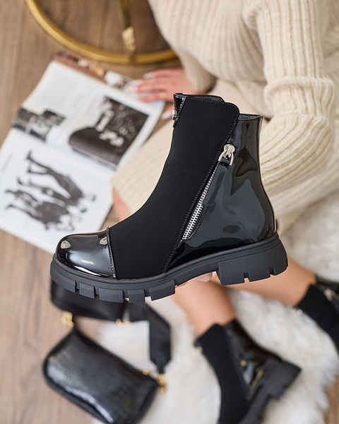 Royalfashion Čierne matné dámske čižmy Hedaheh