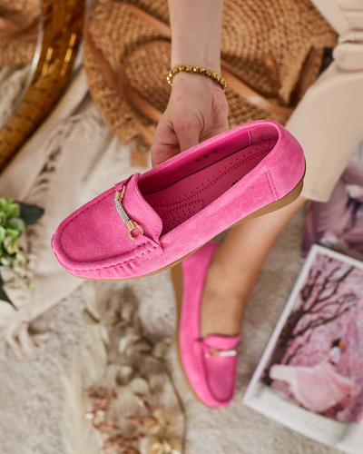 Royalfashion Dámske semišové mokasíny eko Ewo