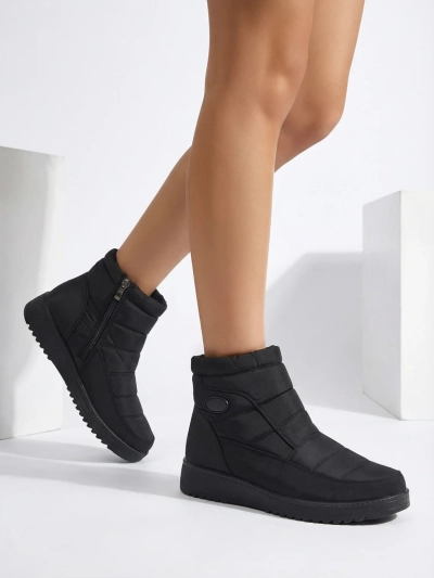 Ženski gležnjarji Athena črni iz blaga za jesen in zimo