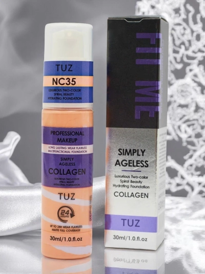 Hydratačný dvojfarebný make-up na tvár s kolagénom Warm Beige