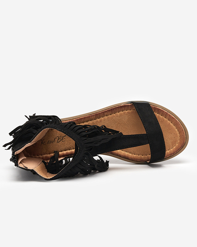 Dámske sandále s čiernymi strapcami Clov- Footwear