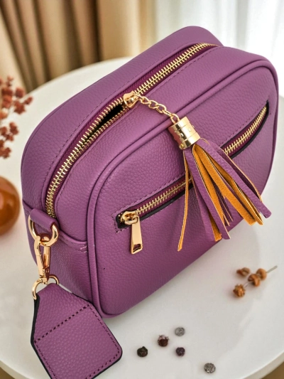 Royalfashion Mala ženska torbica iz eko usnja s pisanim pasom Kovi Lace