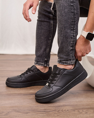 Royalfashion Športové pánske tenisky v čiernej farbe Suprus