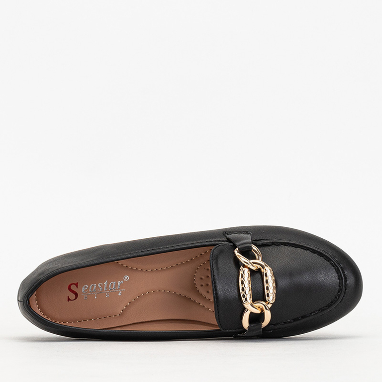 Čierne dámske mokasíny z eko kože Zolli- Shoes