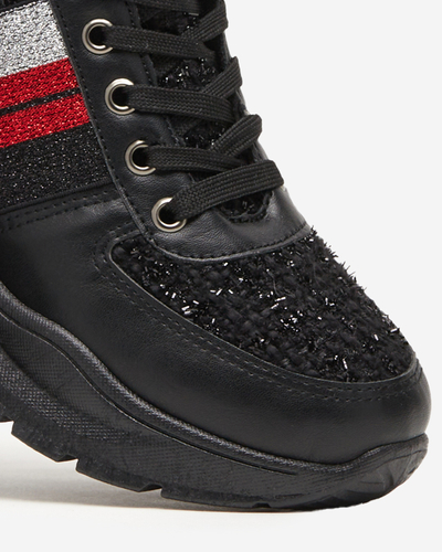 OUTLET Čierne dámske športové tenisky Hasmali - Obuv