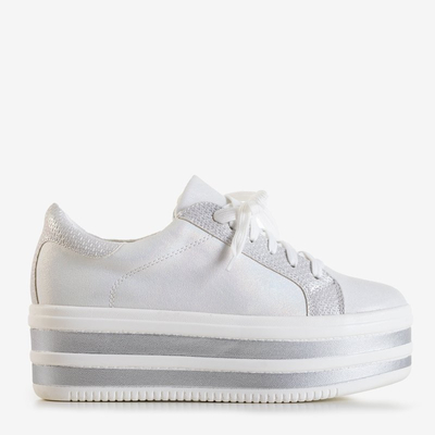 Dámska biela športová obuv na hrubej platforme Jemima - Obuv