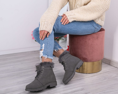 Ocieplane trapery w kolorze ciemnoszarym Alayna - Obuwie