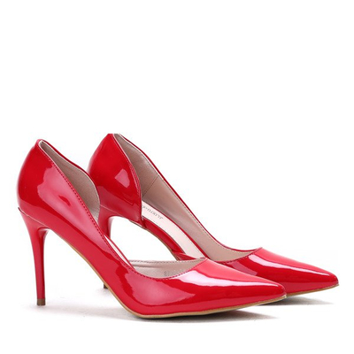 Czerwone szpilki lakierowane Melissa - Obuwie