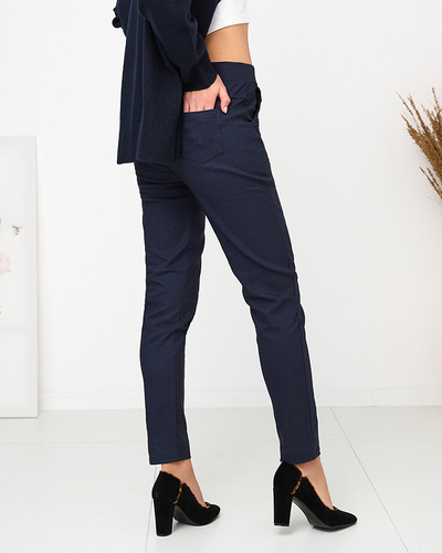 Dámske zateplené tregíny PLUS SIZE v námorníckej modrej farbe - Oblečenie