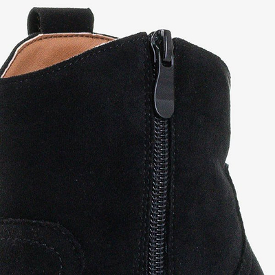 Čierne dámske čižmy a'la kovbojské topánky Vitella - Obuv
