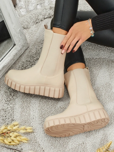 Visoki ženski gležnarji iz eko usnja Livora