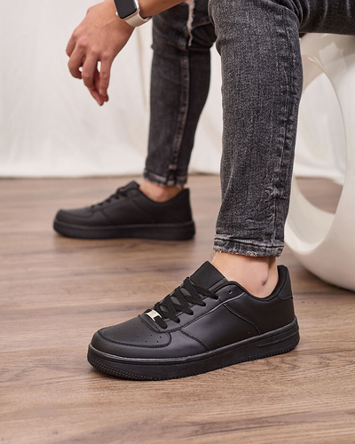 Royalfashion Športové pánske tenisky v čiernej farbe Suprus