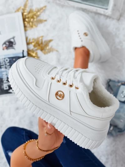 Royalfashion Zateplené dámske tenisky s kožušinou Rozit