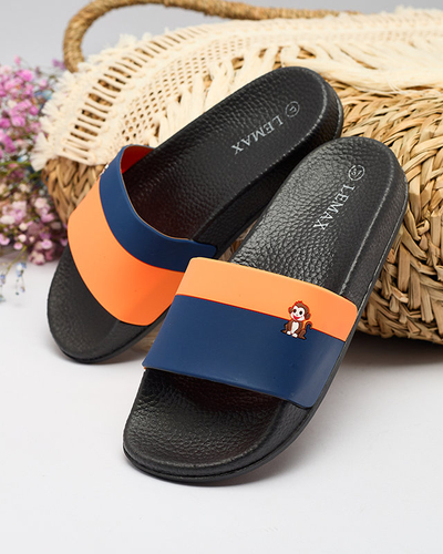Royalfashion Oranžovo-modré dámske gumené šľapky Lierigs
