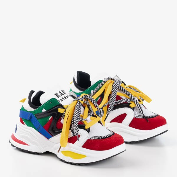 OUTLET Pestrofarebné dámske tenisky s hrubou podrážkou Eafi - Footwear