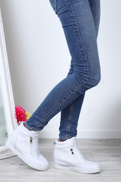 Biele klinové tenisky Velicienta - Obuv