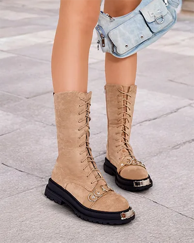 Royalfashion Dámske šnurovacie čižmy Werces