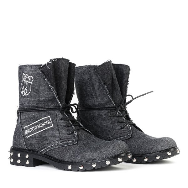 Džínové černé džínové tašky - Obuv 1