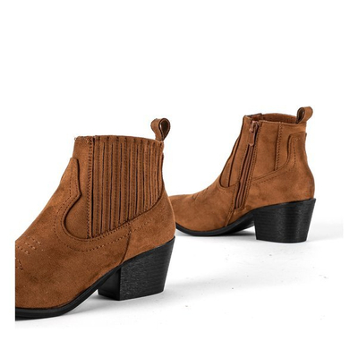 Hnedé čižmy a'la kovbojské topánky Golessa - Obuv