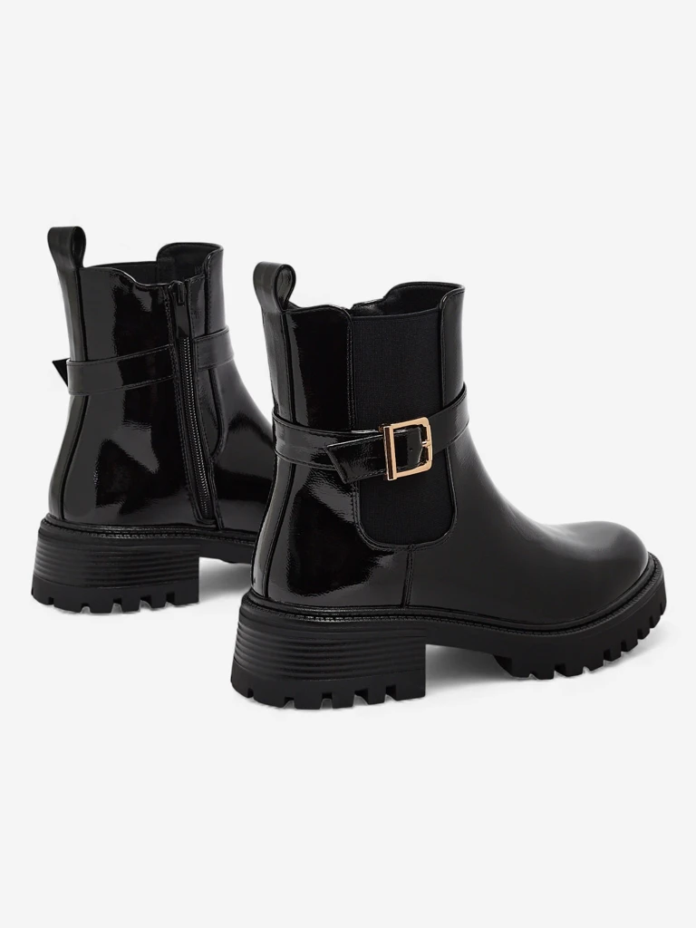 Lakirani ženski gležnarji iz eko usnja Calivi