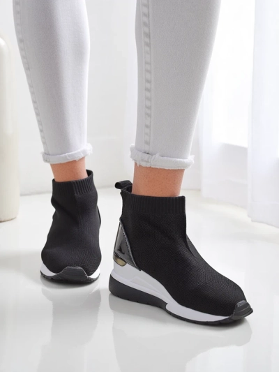 Royalfashion Dámske wedge tenisky na klíne s kamienkami Viseq