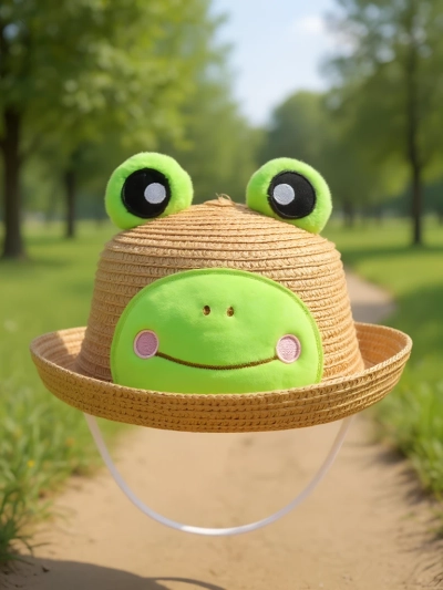 Royalfashion Detský slamený klobúk Froggy Shade Hat