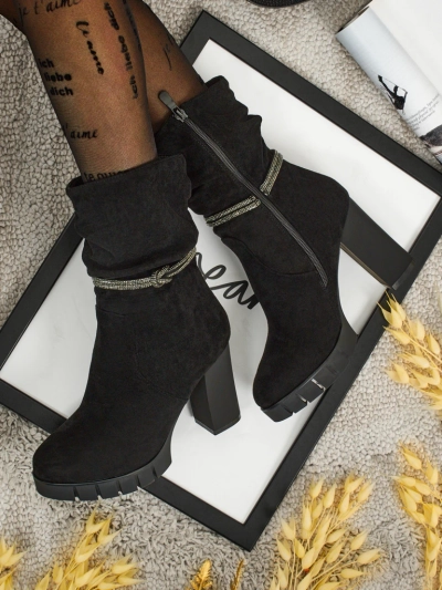 Ženski gležnarji iz eko semiša s peto RuneFlicker