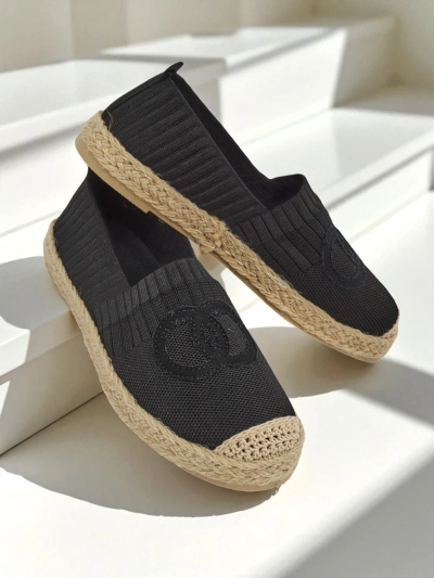 Ženske espadrile Atena črne – ravna peta, ekološko semiš usnje