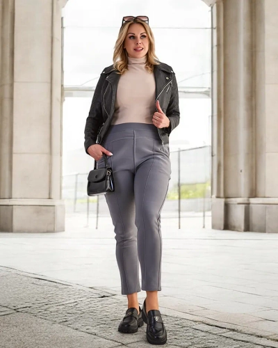 Royalfashion Zateplené dámske tregínsy PLUS SIZE