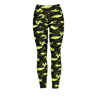 Sportovní legíny v neonově zelené kameni - Kalhoty 1