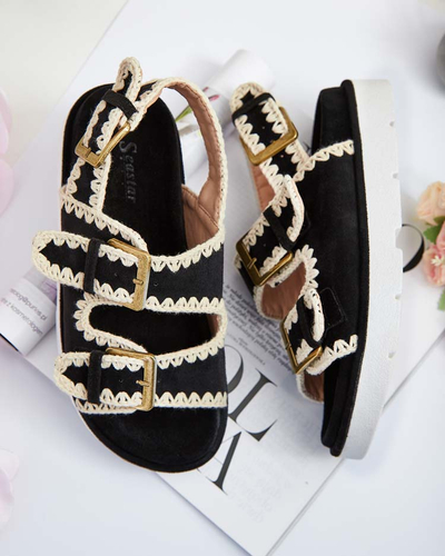 Royalfashion Dámske semišové sandále Lunnay eko