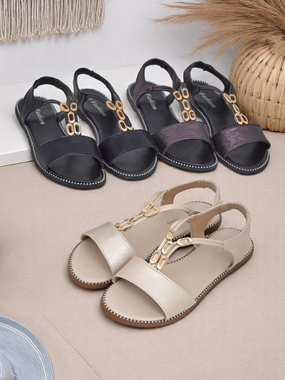 Royalfashion Ženski sandali z okrasnimi paščki Siena Glow