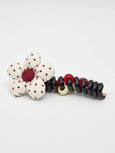 Royalfashion Gumička do vlasov špirála s malým kvietkom Blossom Coil